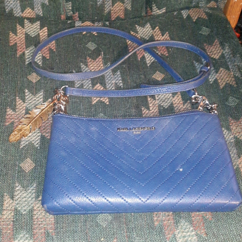 Karl Lagerfeld light blue shoulder bag